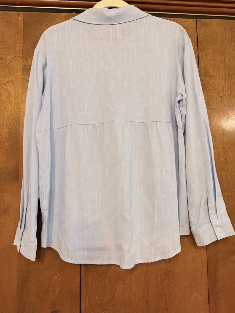 Light Blue Button-Up Collared Shirt - Picture 2 of 7